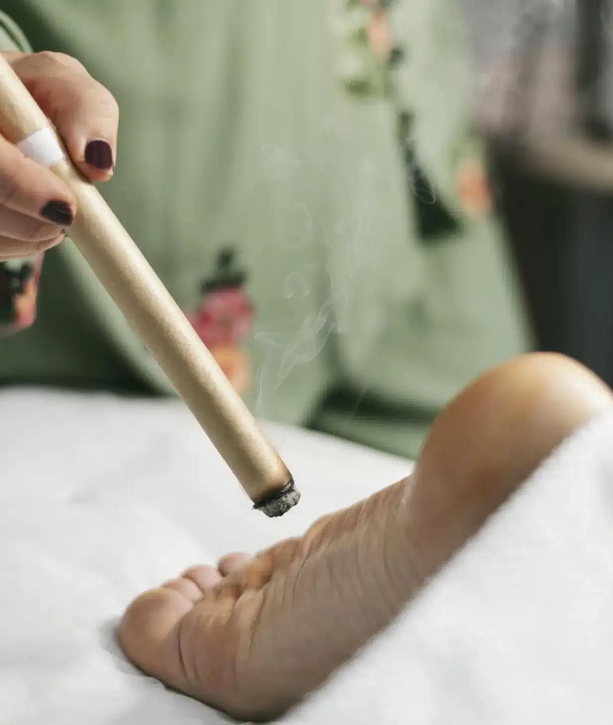 thérapie moxibustion pied